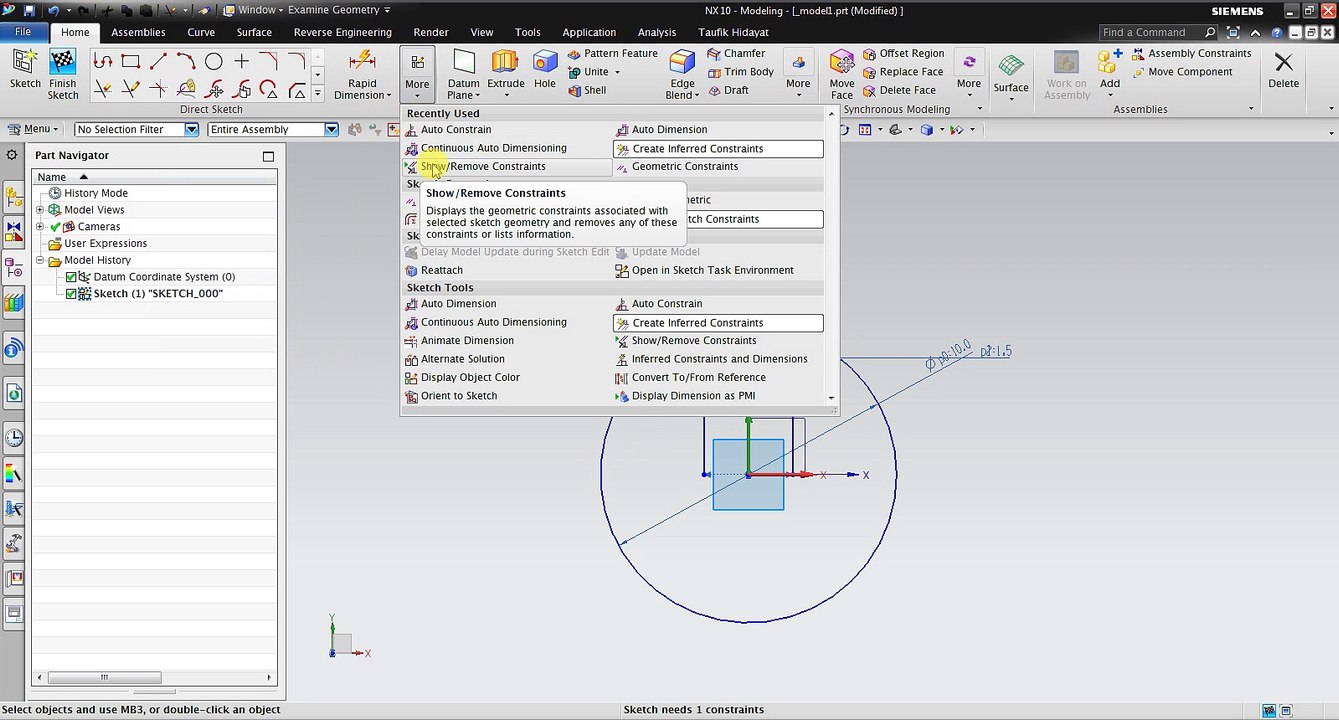 NX Basic Modeling 101 - Define and add a reusable 2D section