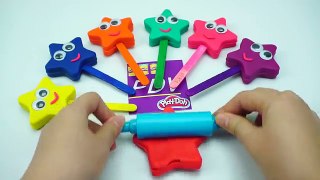 Learn Colors with Play Doh Smiley Face Stars
