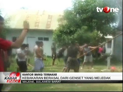 Genset Meledak, Kantor BMKG Majene Ludes Dilalap Api
