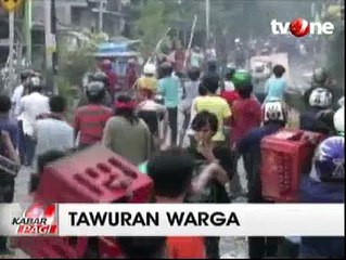 Dua Kelompok Warga Johar Baru Saling Serang Menggunakan Batu dan Botol