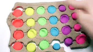 DIY How To Make Colors Mini Dot Kinetic Sand Glitter Clay Slime Spoon