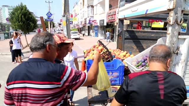 Mersin Üreticiden Tüketiciye Şeftali Mezitli Sokaklarında