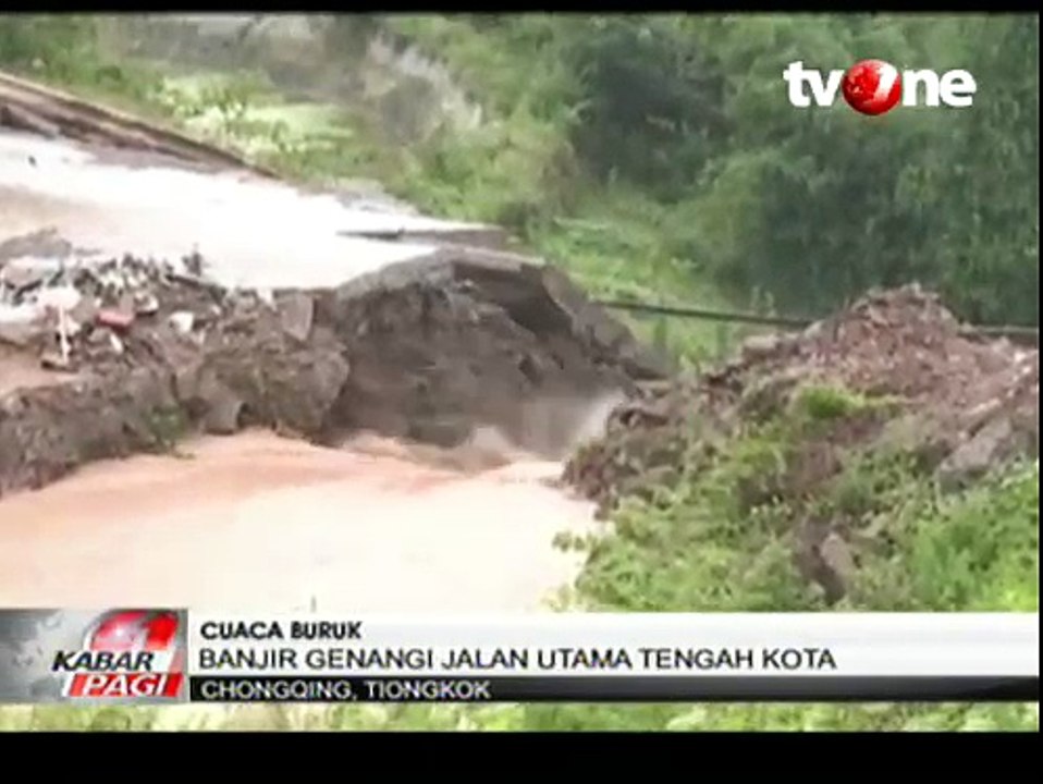 Hujan Badai di Tiongkok Akibatkan Banjir Bandang dan Tanah Longsor