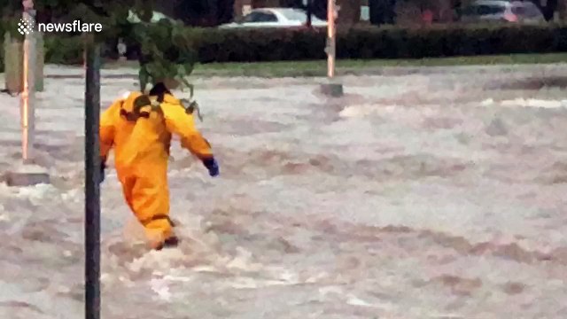Roads turned into raging rivers, cars half-submerged as flash floods hit Madison
