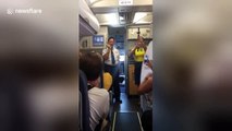 Pilot breaks down in tears giving farewell speech to passengers mid-air on his last flight