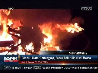 Pencuri Motor Babak Belur Dihakimi Massa