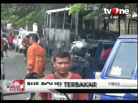 Diduga Korsleting pada Bagian AC, Bus Milik Polda Metro Jaya Ludes Terbakar