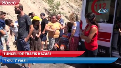 Tunceli’de trafik kazası:  1 ölü, 7 yaralı