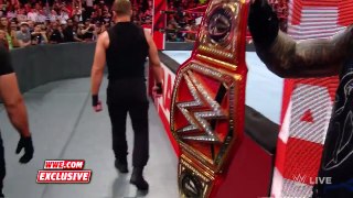 The Shield celebrate after Raw: Raw Exclusive, Aug. 20, 2018