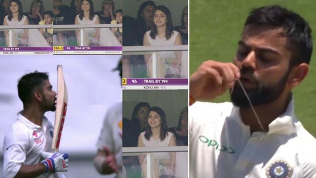 India V/S England 3rd Test: anushka sharma Gives Flying Kisses To Virat Kohli