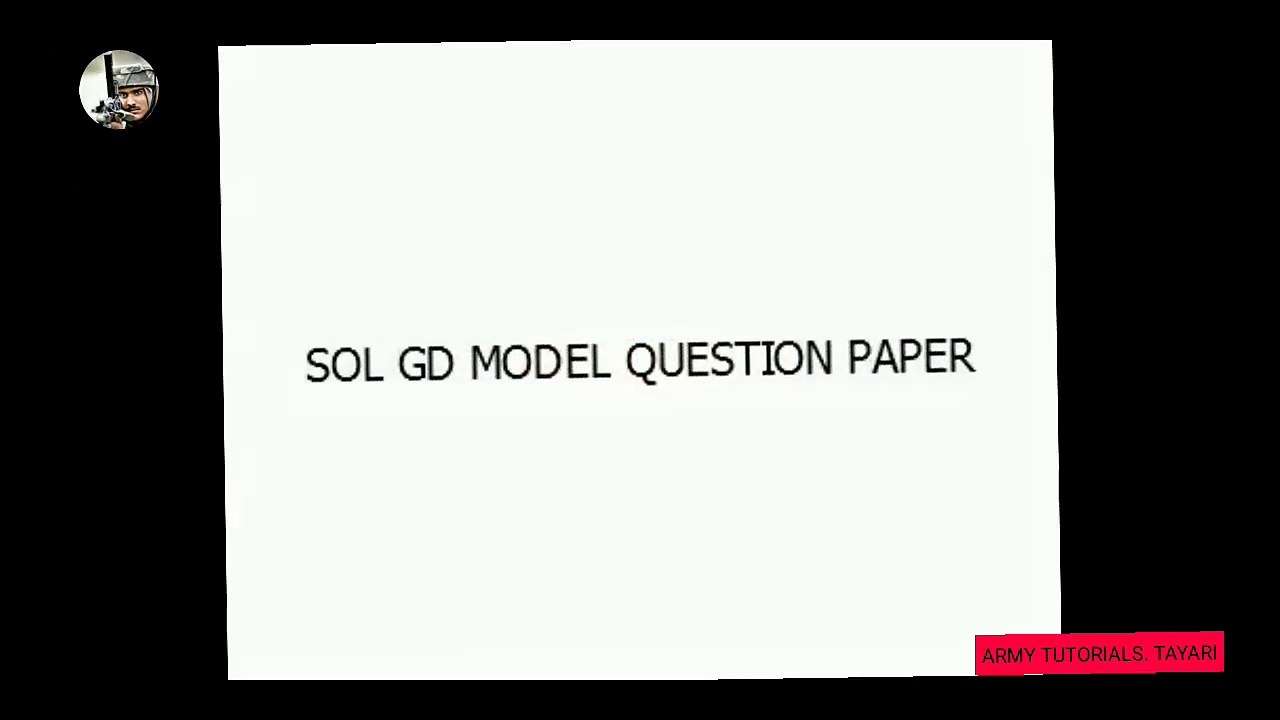 Soldier GD Questions  |  Army