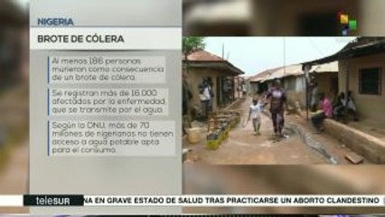 Brote de cólera causa al menos 186 muertos en Nigeria