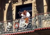 Amaia cantando en la inauguración del Flamenco on fire en el ayuntamiento de Pamplona |21-08-18|