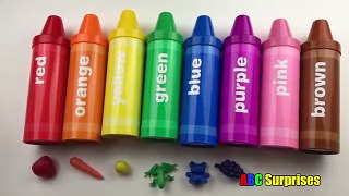 Learn COLORS With Rainbow Crayons And Learning Resource Toys For Kids