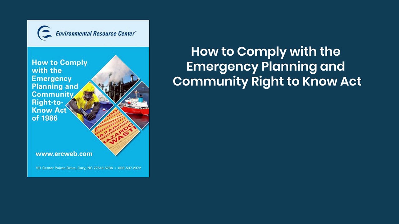 How To Comply With EPCRA