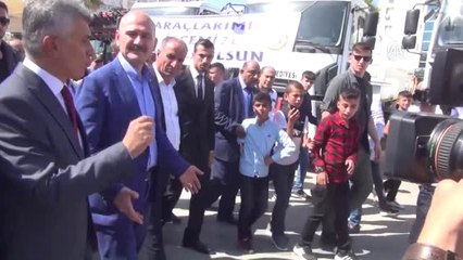 Bakan Soylu, Cizre Belediyesi'ne Alınan 53 Aracın Teslim Törenine Katıldı