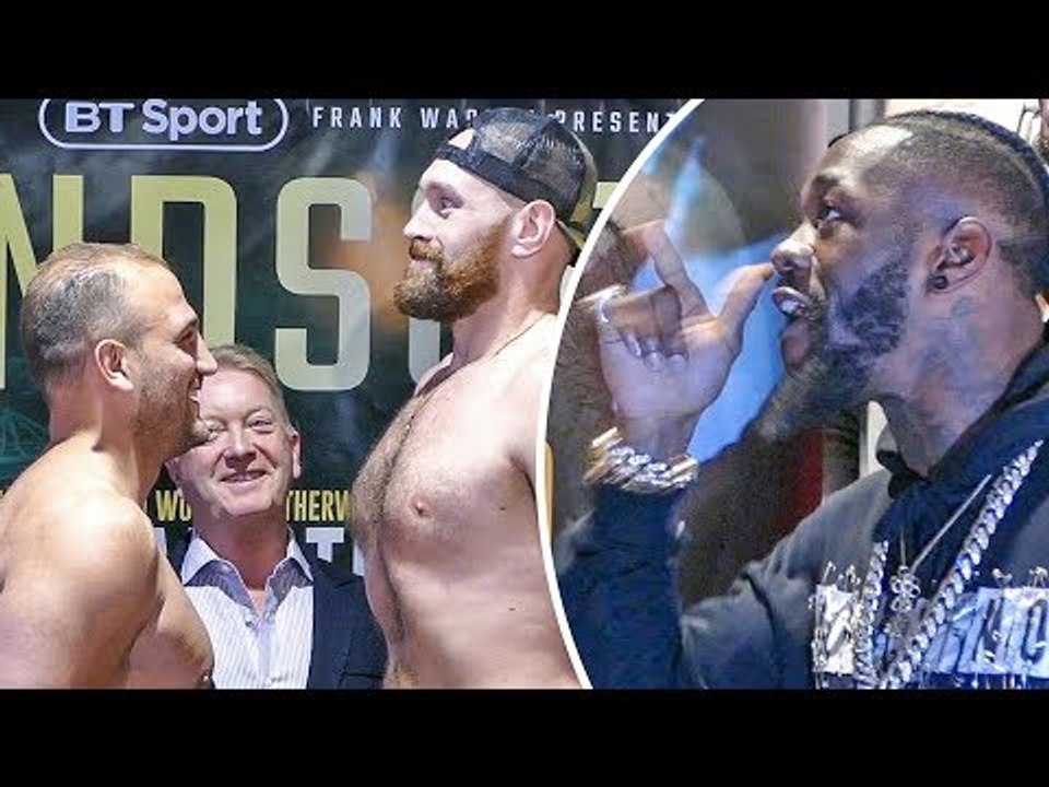 Deontay Wilder CRASHES Tyson Fury WEIGH IN!! Dad & Crowd GO CRAZY!!!