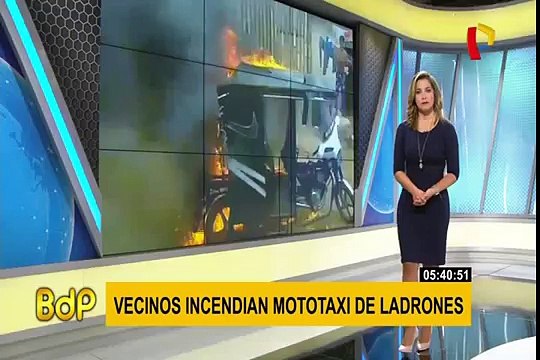 Tumbes: delincuentes roban vivienda y vecinos prenden fuego a mototaxi donde huían