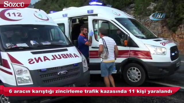 Antalya’da 6 araç birbirine girdi