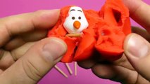 Play Doh Surprise Eggs Lollipops with Toys Hello Kitty, FROZEN Olaf, Filly etc