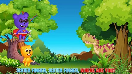 Mega Gummy (King Kong) Sabotage The City, Mega Gummy (Dinosaurs) expel Kong (finger family