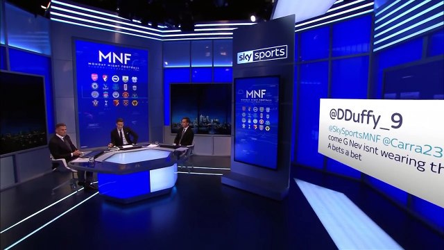 Jamie Carragher and Gary Neville swap Manchester United and Liverpool shirts! | MNF
