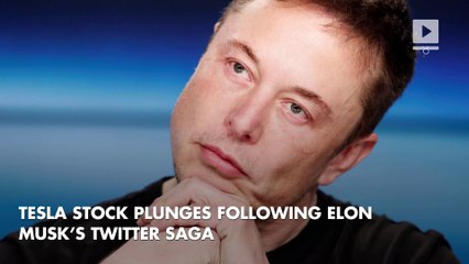 Tesla Stock Plunges Following Elon Musk’s Twitter Saga