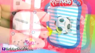 Make a PLAY DOH Disney Soccer Ball + Game with Mickey Mouse HobbyKidsTV