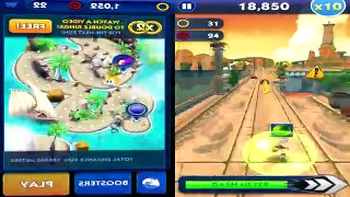 Backwards Running Sonic Dash Amy vs Sonic Dash Tails Reverse Gameplay For Kids