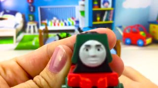 5 Five Little Thomas the tank Engine and Friends Jumping on the Bed Nursery Rhyme Song for