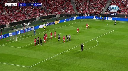 Amr Warda GOAL Benfica 1-1PAOK  21.08.2018