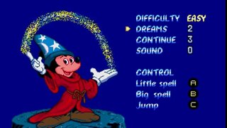 Mickey Mouse Fantasia Sega Genesis / Mega Drive