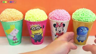 Play Doh Ice Cream Cupcakes Surprise Toys learn colors Play Foam Surprise Cups