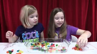 Candy challenge games using Gummy bears, M&M candy by Babyteeth4
