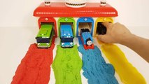 Thomas and Friends Toys Tayo Bus Kinetic Sand Learn Colors Educational Video for Children