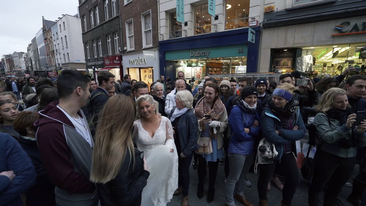 Impromptu First Dance on Grafton Street Dublin Ireland