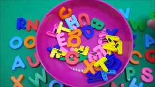 ABC Party! Learning the Alphabet Lessons for Children by Play Dough and Surprise Toys