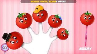 The Finger Family Tomato Cake Pop Family Nursery Rhyme | Tomato Pop Finger Family Songs