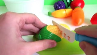 Toy cutting fruit velcro cooking playset