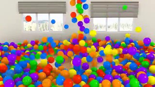 NEW Crazy Ball Pit Show 3D for Kids to Learn Colors with Giant Surprise Eggs Balls