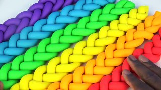 How To Make Clay Doh Braids Rainbow Learn Colors Kids Video Modelling Clay