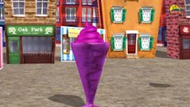 Learn Colors Cone Ice Cream | Finger Family Children Rhymes | Learning Colors Creative for
