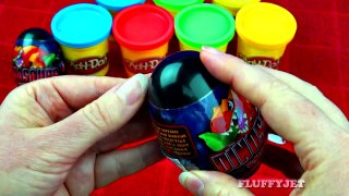Play Doh Dinosaur Egg Surprise Toys Superman Minnie Mouse Clubhouse Disney Cars Spiderman