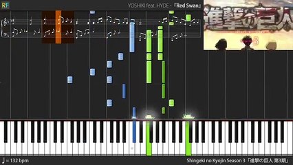 Shingeki no Kyojin Season 3 Opening - Red Swan (Synthesia)