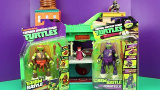 Throw Battle Teenage Mutant Ninja Turtles Michelangelo and Donatello Attacking Batman and