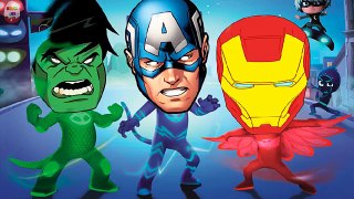 PJ Masks Hulk Captain America Iron Man Coloring Pages Learning Videos for Toddlers