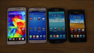 Samsung Galaxy S5 vs. Galaxy S4 vs. Galaxy S3 vs. Galaxy S2 Which Is Faster?