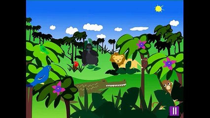 Animals Jungle funny educational videos for kids English