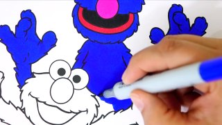 Sesame Street Coloring Book Elmo Grover Colouring Pages Episode Rainbow Splash