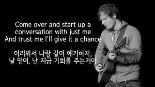 Ed Sheeran Shape Of You (한국어 가사/해석/번역)